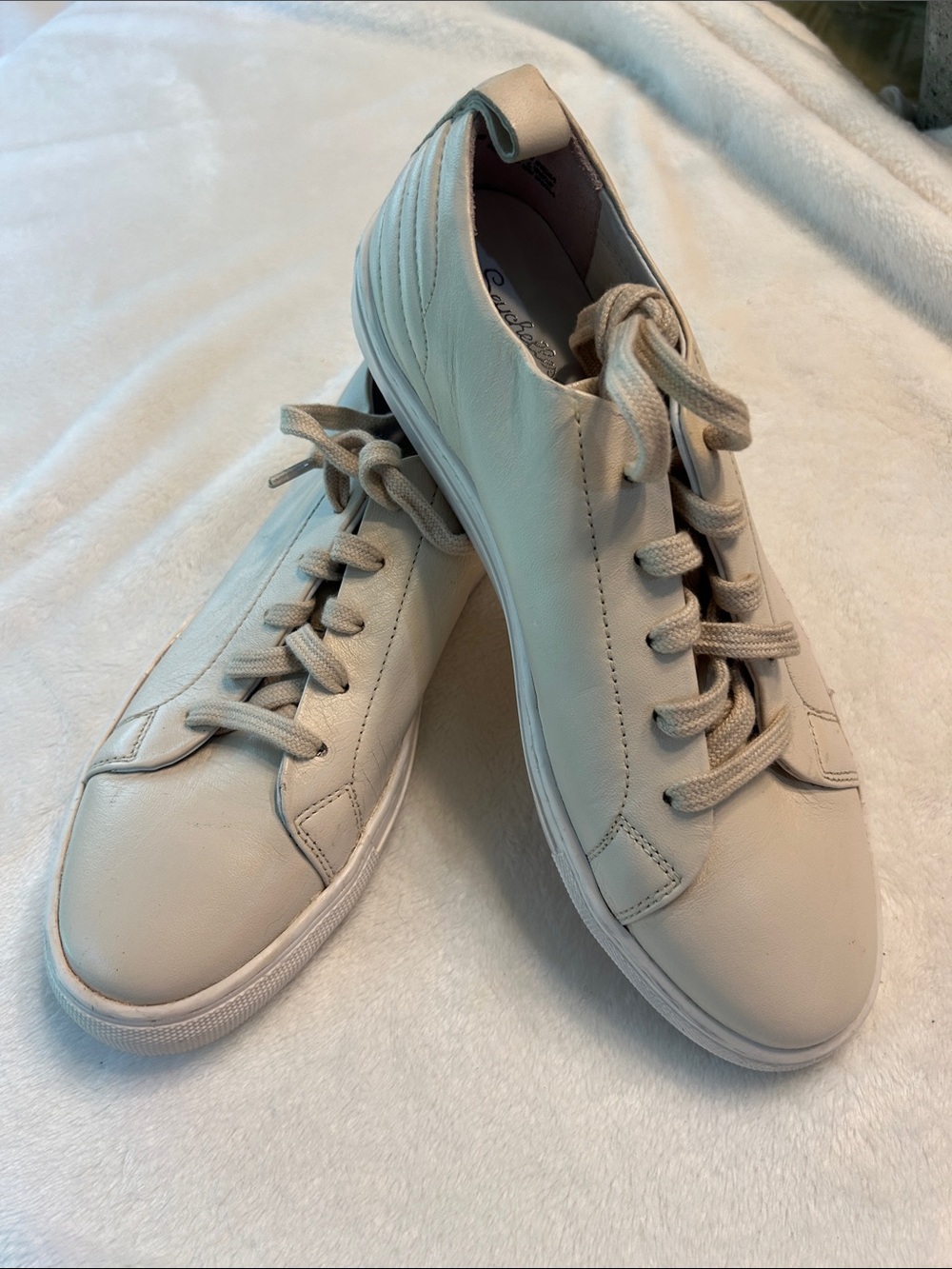Seychelles Women's Lace-Up Sneakers in Light Beige/Cream